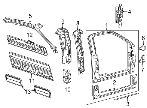Diagram for 2012 Ford F-150 Aperture Panel, Back Panel 