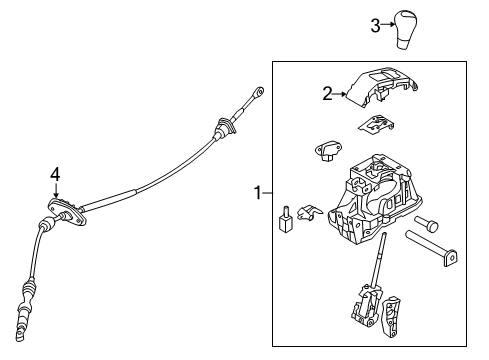 2015 Hyundai Elantra Gear Shift Control - AT Lever Assembly-Automatic Transmission Diagram for 46700-3X510