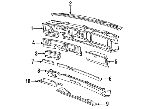 1993 Buick Park Avenue Instruments & Gauges Instrument Display Assembly Diagram for 16161164