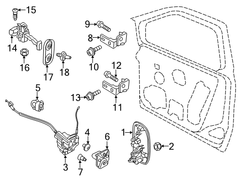 2021 Ram ProMaster City Mirrors Outside Rear-View Mirror Left Diagram for 6ER58LXHAA