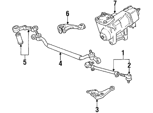 1990 BMW 525i P/S Pump & Hoses, Steering Gear & Linkage Exchange Hydro Steering Gear Diagram for 32131141815