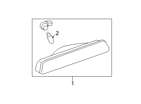 2003 Toyota 4Runner High Mount Lamps High Mount Lamp Diagram for 81570-35080