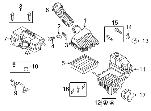 2012 Ford F-150 Filters Upper Cover Diagram for AL3Z-9661-B