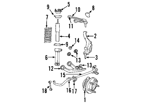 2008 Dodge Nitro Front Suspension Components, Lower Control Arm, Upper Control Arm, Stabilizer Bar BUSHING-STABILIZER Bar Diagram for 52125323AC