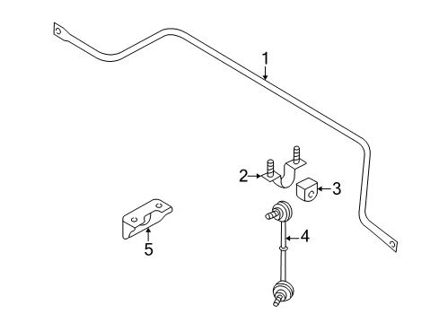 2005 Nissan Maxima Stabilizer Bar & Components - Rear Bracket-Rear Stabilizer Diagram for 54650-7Y000