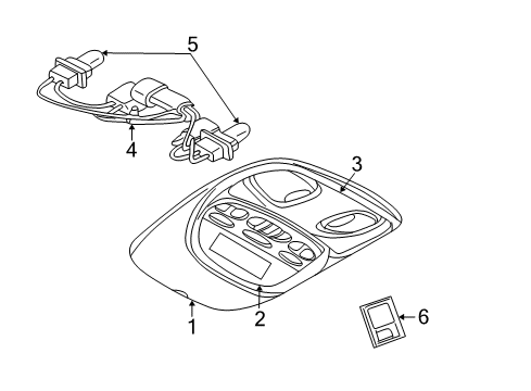 2004 Jeep Liberty Keyless Entry Components Lamp-Reading Diagram for PB83TL2AB