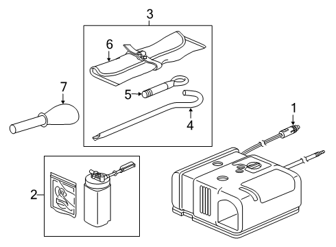 2020 Honda Civic Jack & Components Bar Jack Diagram for 89320-TBA-A01