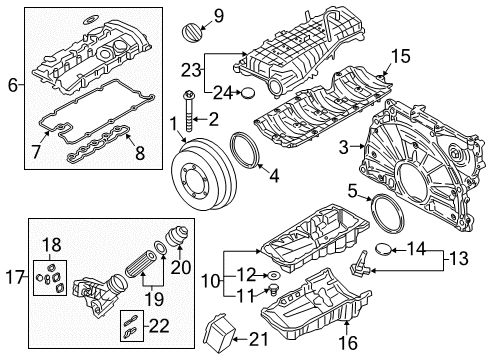 2019 BMW 540i Senders OIL DEFLECTOR Diagram for 11137643045