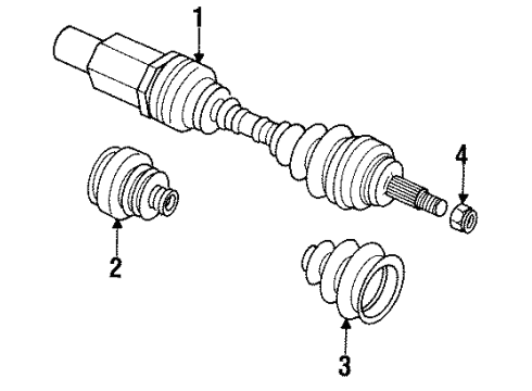 1996 Dodge Intrepid Drive Axles - Front Front Drive Shaft Assembly Diagram for 4798777