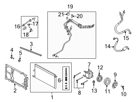 2011 Ford Expedition Air Conditioner AC Hose Diagram for CL1Z-19A834-A