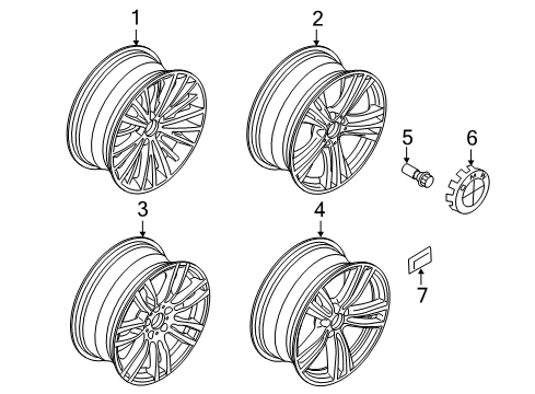 2016 BMW 435i Gran Coupe Wheels Disc Wheel, Light Alloy, Orbitgrey Diagram for 36117852493