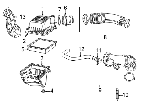 2014 Jeep Grand Cherokee Filters Sensor-Mass AIRFLOW Diagram for 68069532AA