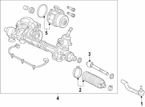 2017 Honda Civic Steering Column & Wheel, Steering Gear & Linkage Rack Assembly, Power Steering (Eps) (Service) Diagram for 53650-TBA-A11