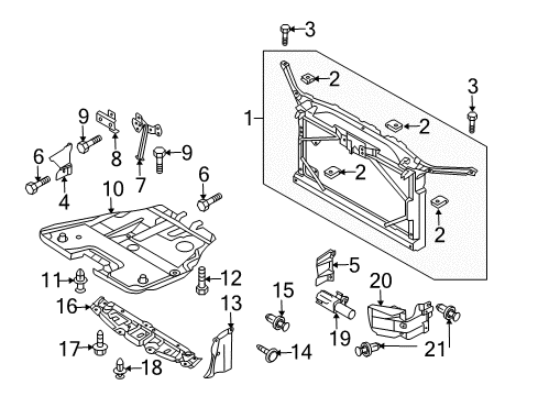 2007 Mazda 5 Automatic Temperature Controls Under Cover Bolt Diagram for -907200-620