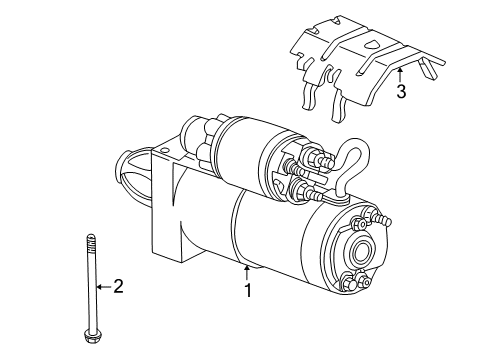 2007 Buick Rainier Starter Starter, (Remanufacture) Diagram for 89017846