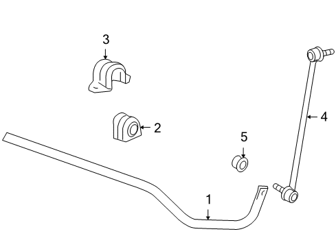 2013 Chevrolet Camaro Stabilizer Bar & Components - Front Shaft, Front Stabilizer Diagram for 22875937