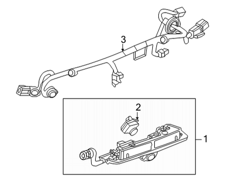 2022 Chevrolet Bolt EUV License Lamps License Lamp Assembly Diagram for 84826112