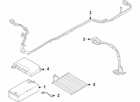 2021 BMW X5 Battery HIGH-VOLTAGE WIRING HARNESS Diagram for 61129429636