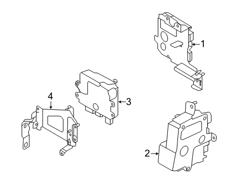 2016 Infiniti Q50 Electrical Components Control Assembly, Power Steering Co Diagram for 285H0-4HK5A