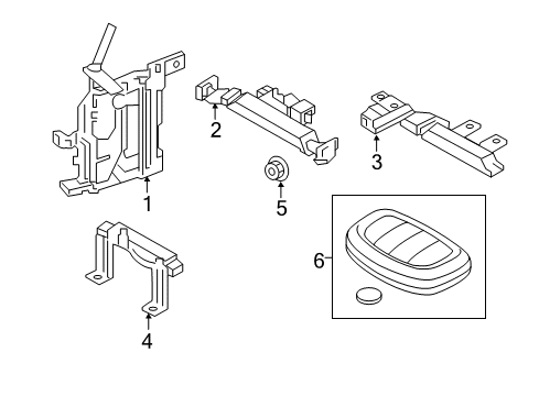 2014 Hyundai Tucson Keyless Entry Components Body Control Module W/ Smart Key Antenna Diagram for 95400-2SEB0