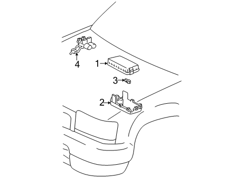 1999 Toyota 4Runner Electrical Components Cover, Relay Block, Upper Diagram for 82662-35650