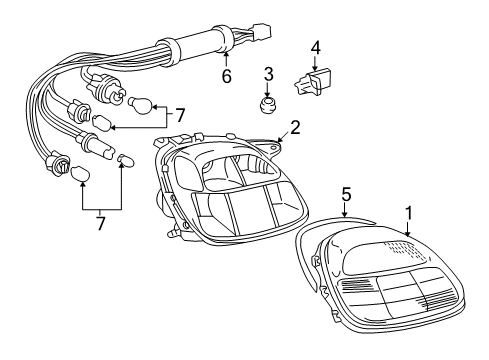 2002 Toyota MR2 Spyder Bulbs Lens Diagram for 81551-17150