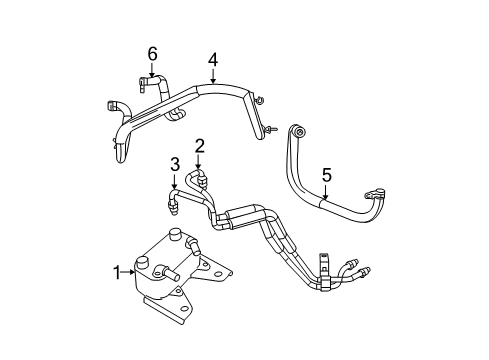 2009 Chrysler Sebring Oil Cooler Engine Oil Cooler Diagram for 4892377AB