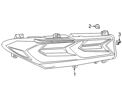 2022 Chevrolet Corvette Tail Lamps Tail Lamp Diagram for 84792627