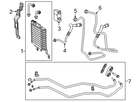 2016 Chevrolet SS Automatic Transmission Transmission Cooler Bracket Diagram for 92457301