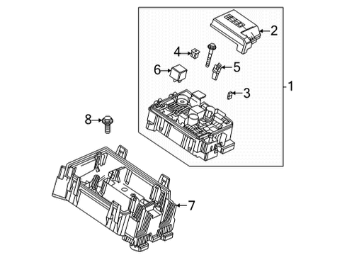 2021 Chevrolet Trailblazer Fuse & Relay Fuse & Relay Box Diagram for 42724259