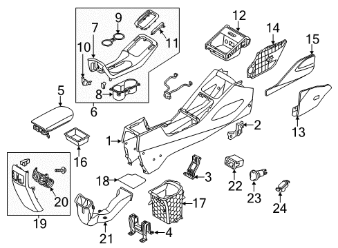 2018 Kia Forte Heated Seats Cup Holder Assembly Diagram for 84620B0000MC5