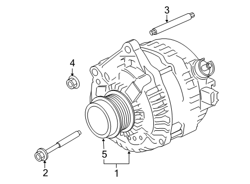 2016 Ford F-150 Alternator Alternator Stud Diagram for -W717124-S437