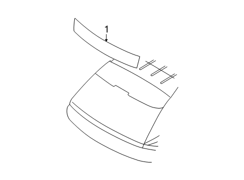 2010 Lincoln MKX Rear Reflector Reflector Panel Diagram for 7A1Z-13A565-A