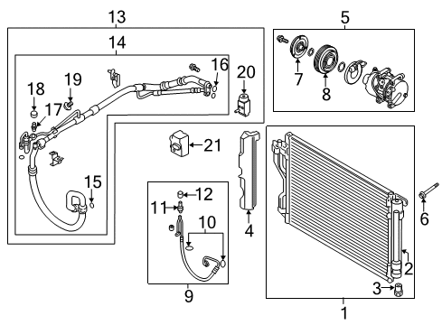 2015 Kia Optima Air Conditioner Cap-Charge Valve Diagram for 97811-C1000