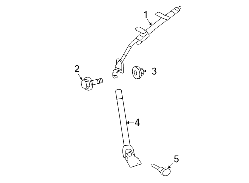 2009 Dodge Sprinter 2500 Steering Column & Wheel, Steering Gear & Linkage Steering Column Shaft Diagram for 68010431AA