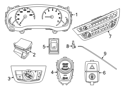 2020 BMW X4 Switches SWITCH UNIT STEERING COLUMN Diagram for 61319436666