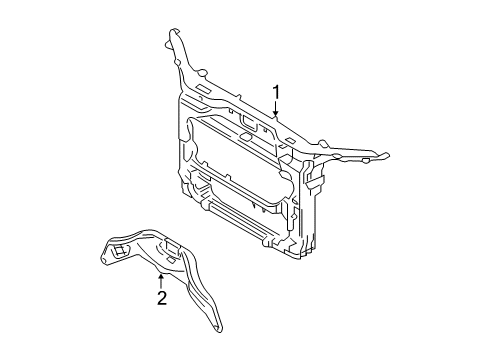 Diagram for 2009 Ford Edge Radiator Support