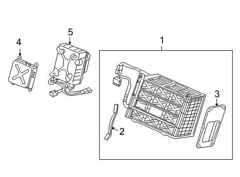 2004 Honda Civic Battery Box Sub-Assy., Battery Diagram for 1D010-PZA-003