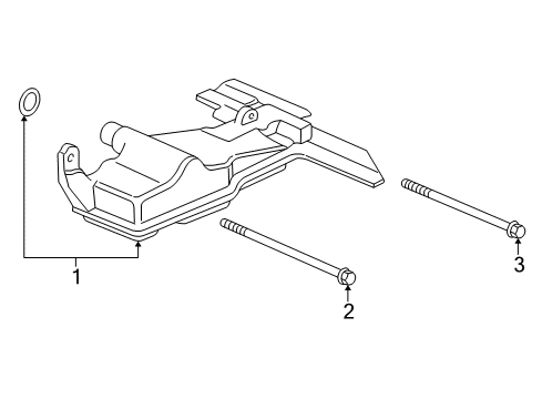 2000 Honda Odyssey Transaxle Parts Strainer Assembly (Atf) Diagram for 25420-P7X-003