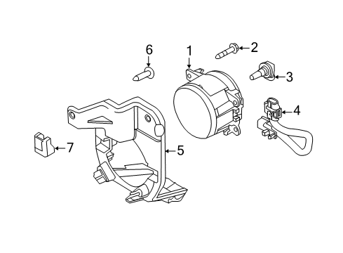 2014 Ford Explorer Bulbs Mount Bracket Diagram for BB5Z-15266-A
