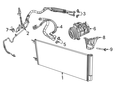 2020 Jeep Compass Switches & Sensors O Ring-A/C Line Diagram for 68368875AA