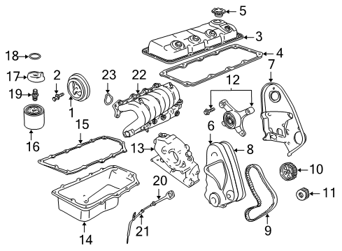 2000 Dodge Neon Filters Adapter-Oil Filter Diagram for 4667386