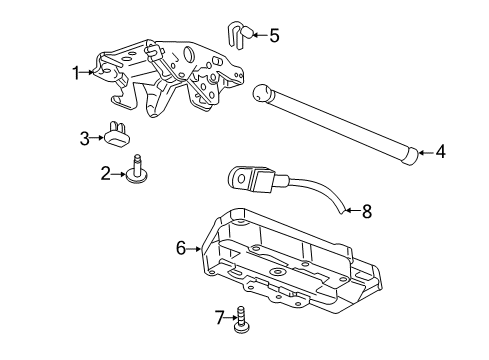 2019 Chevrolet Camaro Latch & Hardware Release Rod Diagram for 13429348