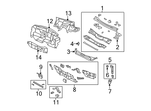 2011 Dodge Avenger Cowl SILENCER-COWL PLENUM Panel Upper Diagram for 5291636AP