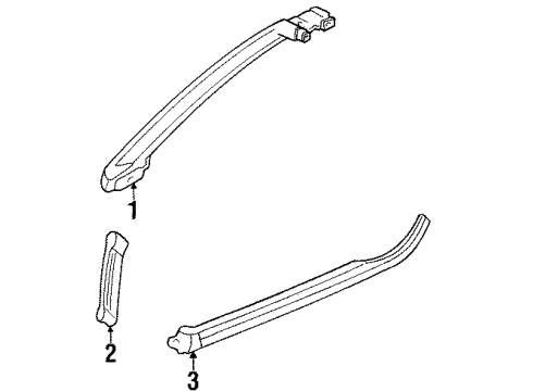 1996 Honda Civic del Sol Interior Trim - Pillars, Rocker & Floor Garnish, L. *NH178L* Diagram for 84151-SR2-000ZA