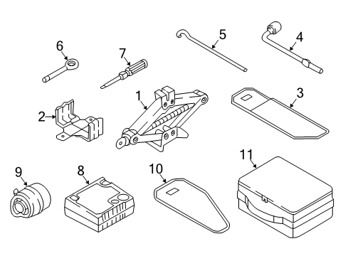 2017 Kia Sportage Jack & Components Hook-Towing Diagram for 09147-D8000