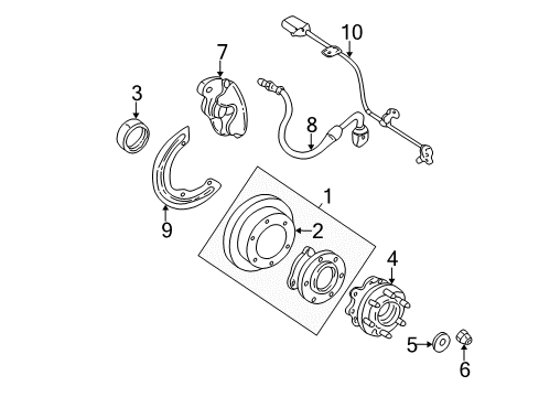 1995 GMC C3500 Front Brakes Front Wheel Bearing Diagram for 15990510