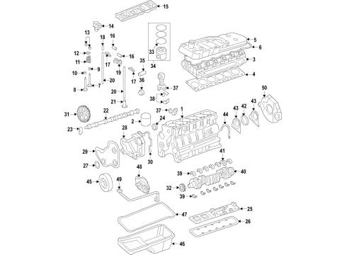 2021 Ram 3500 Engine Parts, Mounts, Cylinder Head & Valves, Camshaft & Timing, Oil Pan, Oil Pump, Crankshaft & Bearings, Pistons, Rings & Bearings, Variable Valve Timing TAPPET-Hydraulic Diagram for 68447565AA