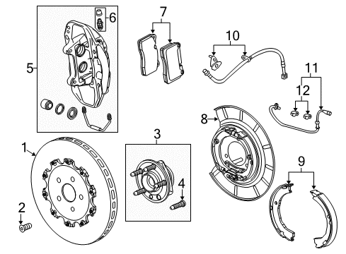 2014 Chevrolet Camaro Rear Brakes Rotor Diagram for 23132528