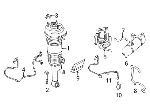 2021 BMW 740i Stability Control Vent Tubing Diagram for 37206861931